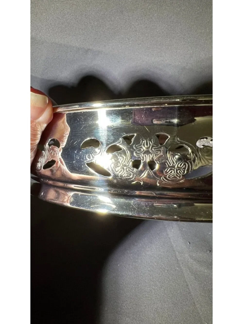 Vintage Pyrex 209 Clear Glass & Silverplate Casserole Dish Holder
